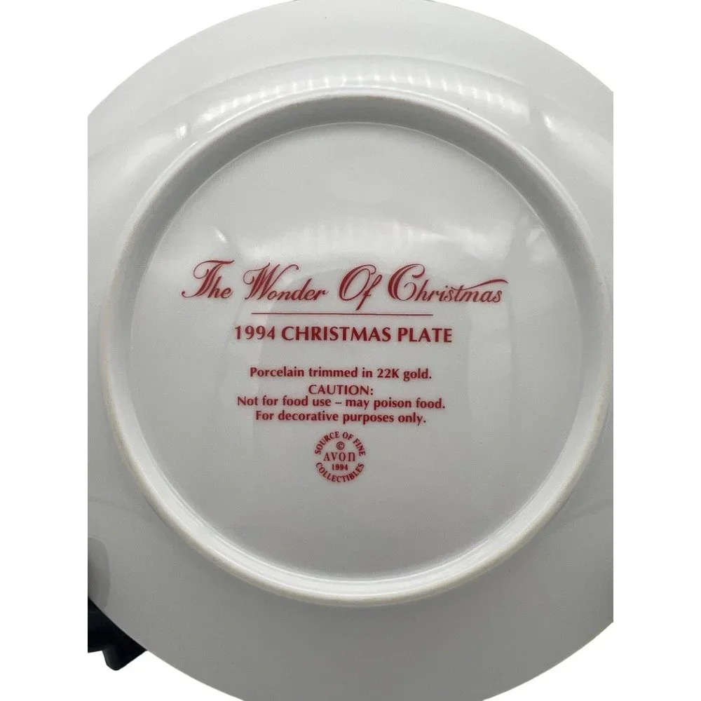 1994 Avon Christmas Plate The Wonder of Christmas Don Sheffler 8.25" - Picture 4 of 7